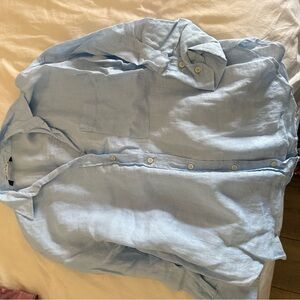 Zara Blue Casual Button Down Shirt